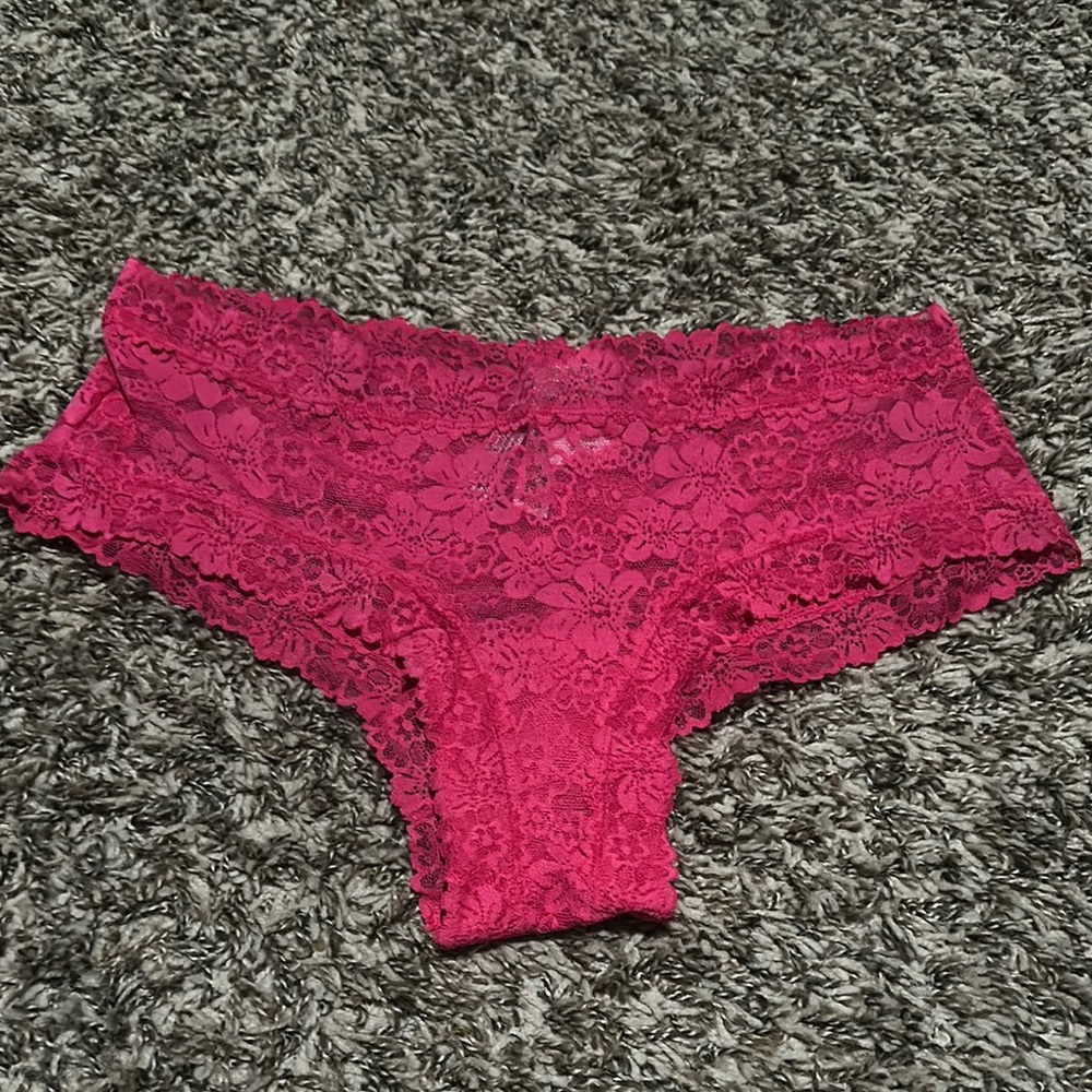 PINK Victoria's Secret Fuchsia Lace Panties